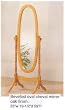 Bevelled Oval Cheval Mirror in Oak Finish