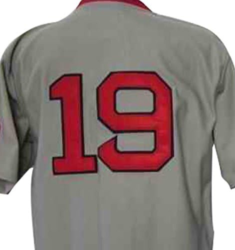 Boston Red Sox 19 Fred Lynn Customized Grey men`s Jerseys SIZE M