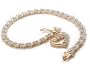 14K Gold Diamond Heart Tennis Bracelet