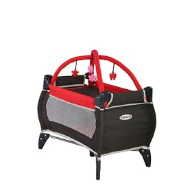 Tollytots Graco Deluxe Playard with Playgym - Heatwave Red