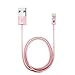Dreo 3-Feet 8 Pin to USB SYNC Lightning Cable for iPhone 5/5s/5c/5se,6/6s,6/6s Plus,iPod,iPad Mini,iPad,iPad Air - 3 Pack - Rose Gold (MFI Apple Certified)