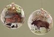 Pack of 6 Country Rustic Moose and Bear Glass Ball Christmas Ornaments 4.75"