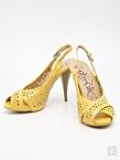 Cut- Away Strappy Pumps-Yellow-5