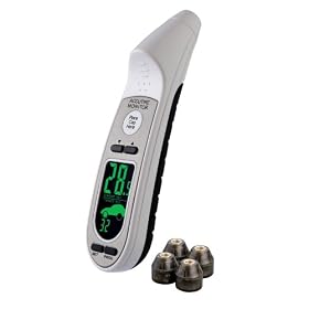 Accutire MS-4359B Remote Tire Pressure Monitoring System (TPMS) with 4 Electronic Valve Caps and Programming Tire Pressure Gauge