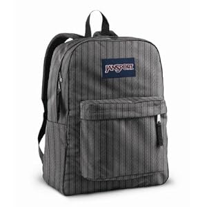 JanSport Superbreak Backpack (New Storm Grey Bogart Stripe)