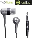 Radius RA-HP01BK Ultra-Light Aluminum Earphone with Extension - Black