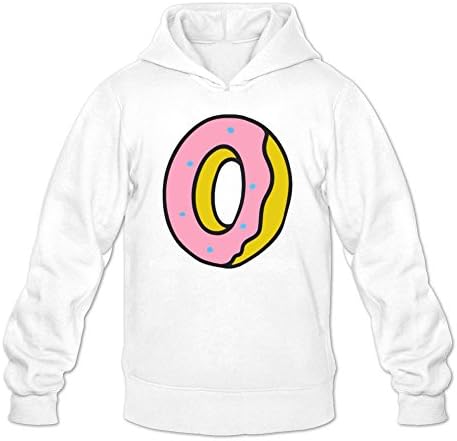 Nesoul Men's Odd Future O Donut Hooded Sweatshirt White M