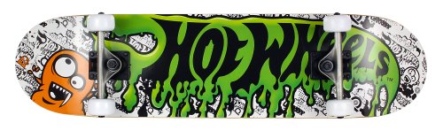 Hot Wheels Kinder Skateboard Big Logo Monster, gr&uuml;n schwarz, 980296 Preisvergleich