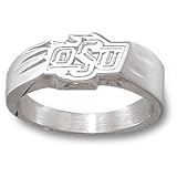 Oklahoma State University New Fire OSU Ring Pendant (Silver)