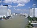 Hotels Along the Menam Chao Phya River, Bangkok, Thailand, Southeast Asia Art Photographic Poster Print by Neil Emmerson, 24x18