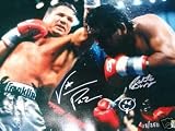 ROBERTO DURAN AND VINNY PAZ (PAZIENZA)IENZA AUTOGRAPHED BOXING AWESOME 16X20 PHOTO (BOXING)