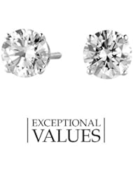 3/4 ct. tw. Diamond Solitaire Earrings in 14K White Gold