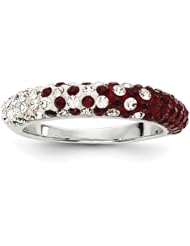 Sterling Silver Swarovski Elements Fayetteville Spirit Domed Ring