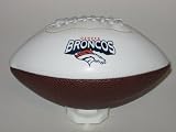 DENVER BRONCOS (6 1/2 long and 3 1/2 wide) Team Logo MINI FOOTBALL with Mini Tee