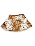 Girl Connection - Girls Fuzzy A-Line Skirt, Brown, Ivory