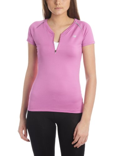New Balance Damen Shirt Short Sleeve Half Zip, spring crocus, S, WRT1114_SC Preisvergleich