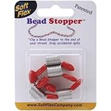 Bead Stopper 4/Pkg-Plastic Topped Metal