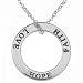 Sterling Silver Faith Hope Love Circle Necklace
