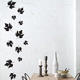 Fallen Leaves Wall Sticker Color: Black