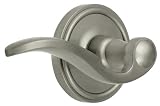 Grandeur GS10-LH-GEOBEL-SN Georgetown Rosette with Bellagio Lever, Passage Left Handed, Satin Nickel Finish