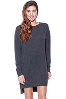 A+D&reg; Womens Knitted Crewneck Sweater Dress With Side Pockets