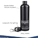 Futurepace Tech Best Stainless Steel Double Walled Vacuum Insulated Water Bottle - Charcoal - 20oz / 600ml - Perfect for Hiking, Camping, Beach, Yoga, Travel