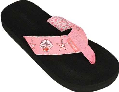 Women's Tidewater Boardwalk Flip Flop Sandals,9 B(M) US,Pink Shells