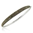 Sterling Silver 1.5ct. TDW Champagne Diamond Bangle Bracelet