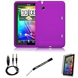 Purple Cover Protective Slim Durable Silicon Skin Case for HTC Flyer 3G WiF ....