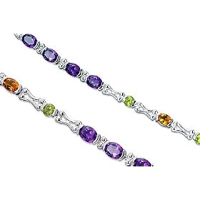 Unique Styling 8.50 carats total weight Oval and Round Cut Multi-Gemstone... by Peora