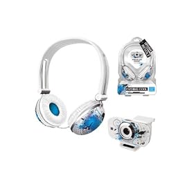 Trust - 17627 - Urban Revolt - Evening Cool - Casque avec microphone + Webcam USB - Noir/Couleurs