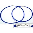Rubber Cord Necklaces Blue 16" & 18" 2Pcs