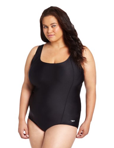 Speedo Women's Plus-Size Powerflex Conservative Ultraback One Piece Swimsuit