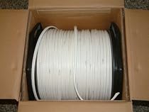 1000 FT White Reel Siamese RG6 Solid copper 18 gauge coaxial CCTV Cable with two Solid copper 22 gauge power line security / Alarm Cable