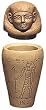 Canopic Jar of "Human" Imseti, 9"H - Large