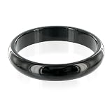 15 MM Gemstone Black Onyx Flat Bangle Bracelet size 2.5