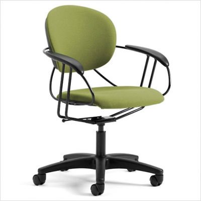 Uno Multi-Purpose Mid-Back Upholstered Chair Fabric Color: Buzz2 - Celery, Glides/Casters: Standard Carpet Casters