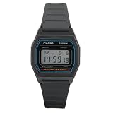 CASIO F28W-1 Casual Digital Watch with Black Resin Band