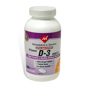 Member's Mark - Vitamin D-3 2000 IU, High Potency, 500 Coated Tablets