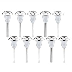 Malibu Outdoor One-Light Solar-Powered Lights, Stainless Steel, 10 Pack #LZ512SS10