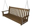 60" Recycled Tuscan Veranda Outdoor Patio Chain Swing - Raw Sienna