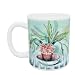 Flowering Succulent, 1960 (pastel) by Joan Warburton - Mug - Standard Size