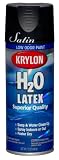 Krylon K02605000 H20 Latex Aerosol Spray Paint, 12-Ounce, Black Sea