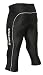 Stanteks Radhose 3/4 Fahrradhose Radlerhose mit Sitzpolster Coolmax (Gr. XL, Schwarz)