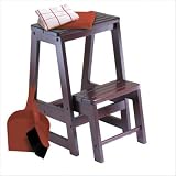 Double Step Stool - Antique Walnut