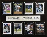 Texas Rangers Michael Young 12"x15" 8 Card Plaque