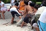 Wallmonkeys Peel and Stick Wall Decals - Chidren Playing on the Beach - 18W x 12H Removable Graphic