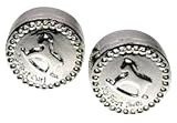 Elegant Baby Rocking Horse First Tooth and First Curl Box - Silver Plated