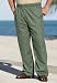 Drawstring Linen Pants - KingSize Big & Tall Linen And Cotton Drawstring Pants (DUSTY GREY,Tall - 3XL 40)