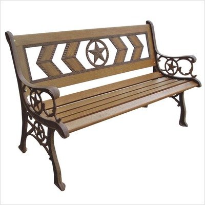 DC America SL6818-AB-MP, Texas Park Bench, Antique Beige